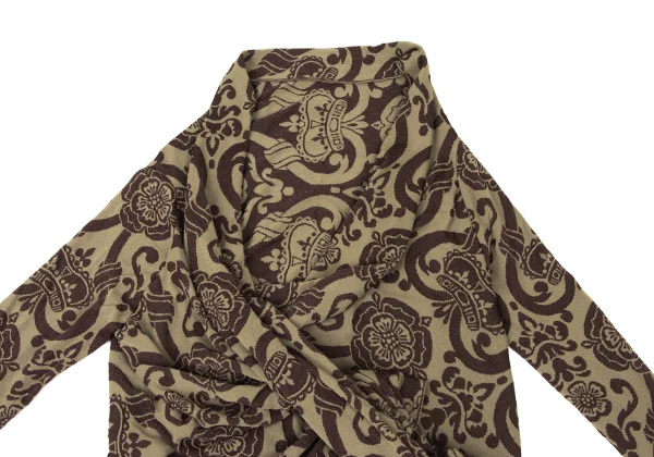 Vivienne Westwood Red Label Metallic Damask Jacquard Asymmetry Drape Cardigan K-175890_004