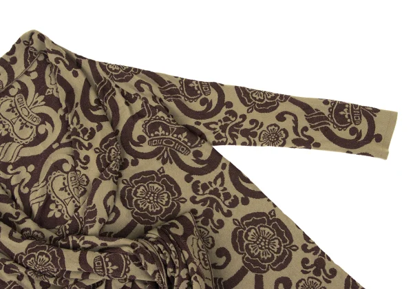 Vivienne Westwood Red Label Metallic Damask Jacquard Asymmetry Drape Cardigan K-175890_006