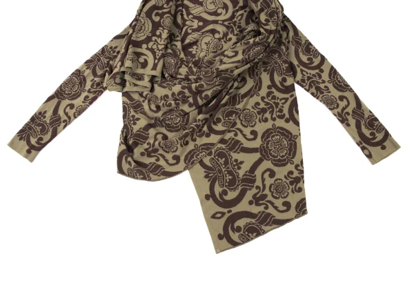 Vivienne Westwood Red Label Metallic Damask Jacquard Asymmetry Drape Cardigan K-175890_008