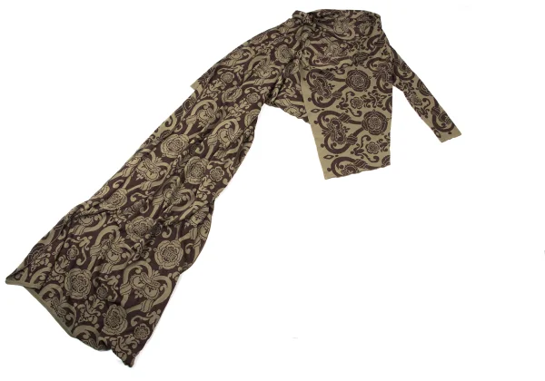 Vivienne Westwood Red Label Metallic Damask Jacquard Asymmetry Drape Cardigan K-175890_010