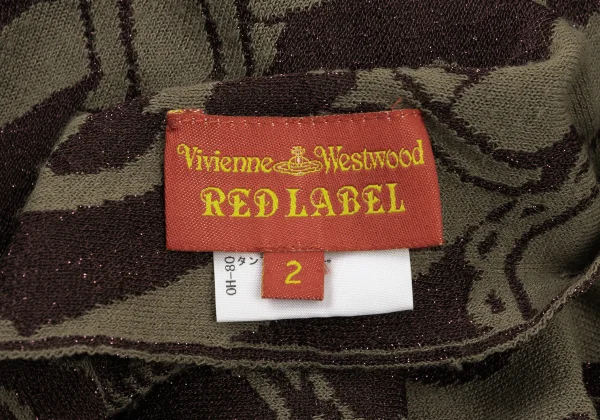 Vivienne Westwood Red Label Metallic Damask Jacquard Asymmetry Drape Cardigan K-175890_018