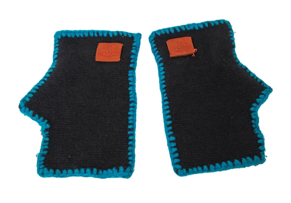 Vivienne Westwood Orb Patch Fingerless Knit Glove K-175892_002