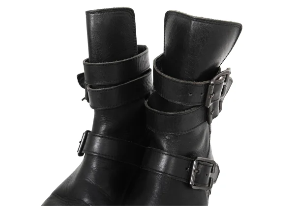 Yohji Yamamoto FEMME Belted Leather Boots K-175893_006