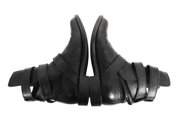 Yohji Yamamoto FEMME Belted Leather Boots K-175893_009