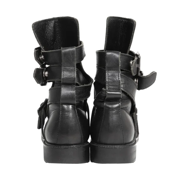 Yohji Yamamoto FEMME Belted Leather Boots K-175893_011