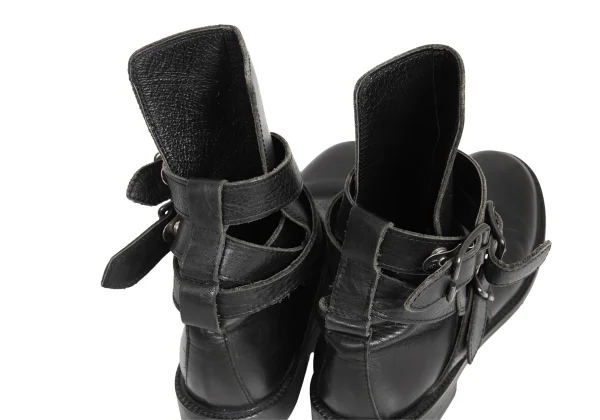 Yohji Yamamoto FEMME Belted Leather Boots K-175893_012