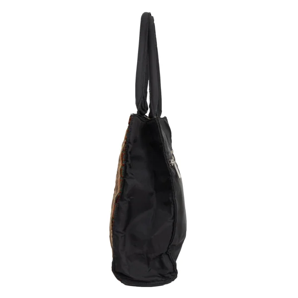 Jean Paul GAULTIER Flocked Logo Stripe Switching Bag K-175903_003