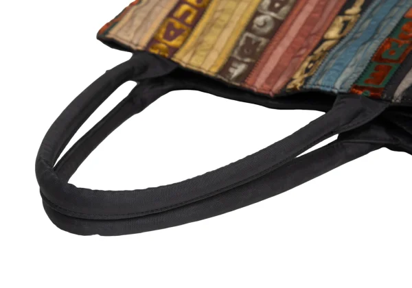 Jean Paul GAULTIER Flocked Logo Stripe Switching Bag K-175903_013