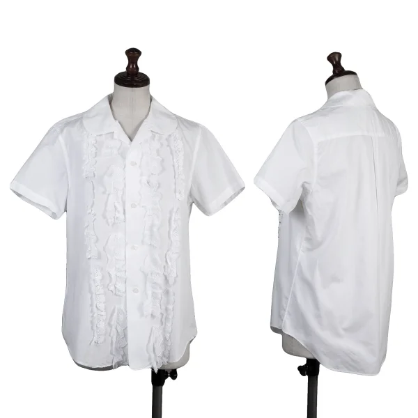 robe de chambre COMME des GARCONS Lace Short Sleeve Shirt White M K-175907_001