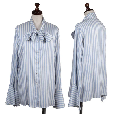 ETRO Silk Stripe Tie-Neck Blouse