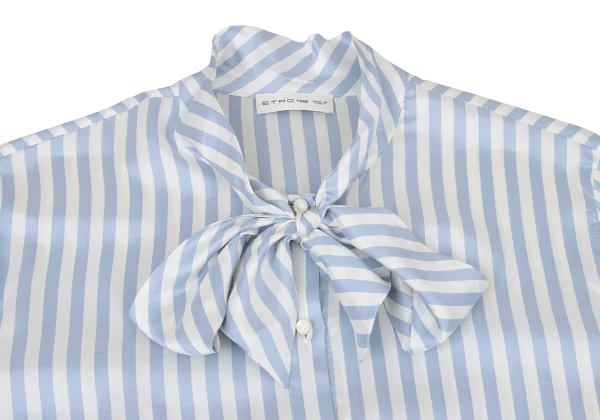 ETRO Silk Stripe Tie-Neck Blouse K-175911_006