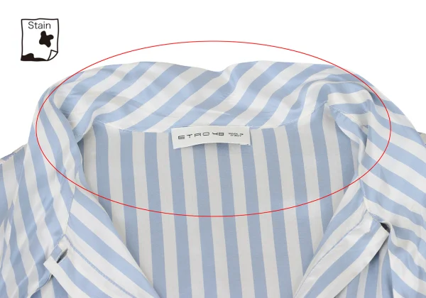 ETRO Silk Stripe Tie-Neck Blouse K-175911_010