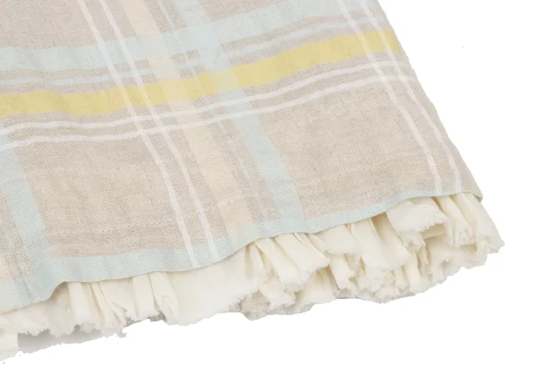 robe de chambre COMME des GARCONS Hem Ruffle Oversized Check Short Sleeve Shirt K-175912_009