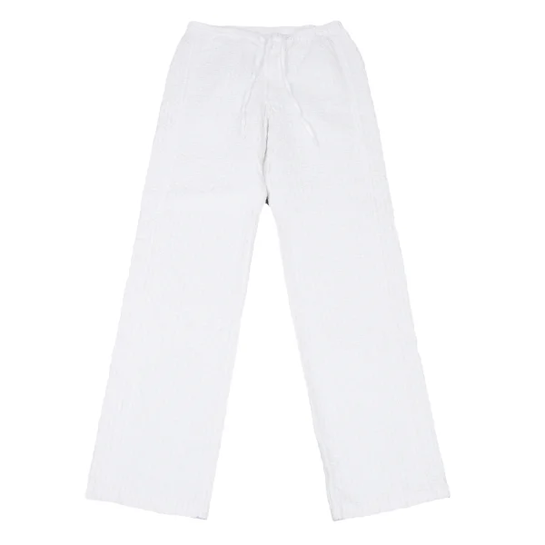 ISSEY MIYAKE HaaT Drawstring Waist Sashiko Pants White 3 K-175915_001