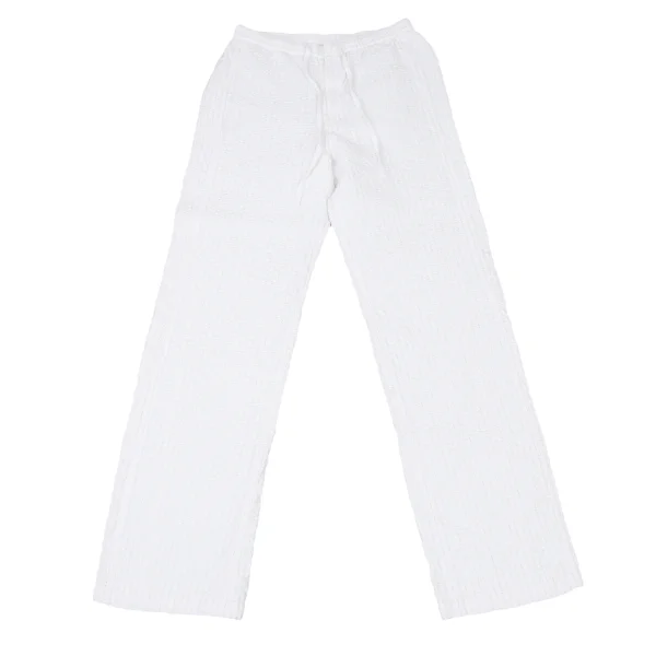 ISSEY MIYAKE HaaT Drawstring Waist Sashiko Pants White 3 K-175916_001