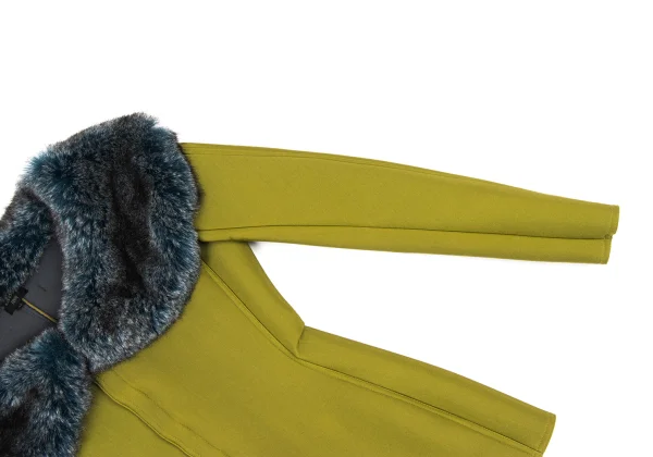Jean Paul GAULTIER FEMME Nylon Blend Bonded Faux Fur Velcro Jacket K-175917_004