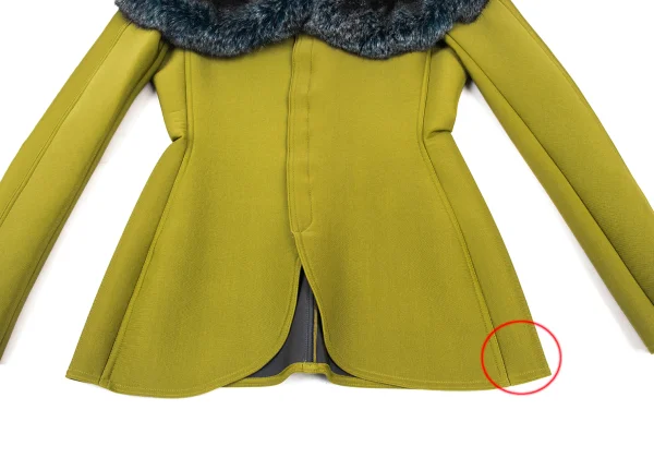 Jean Paul GAULTIER FEMME Nylon Blend Bonded Faux Fur Velcro Jacket K-175917_006