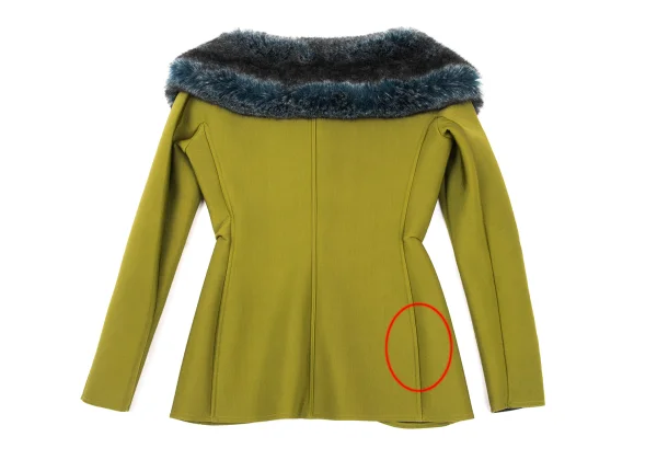 Jean Paul GAULTIER FEMME Nylon Blend Bonded Faux Fur Velcro Jacket K-175917_011