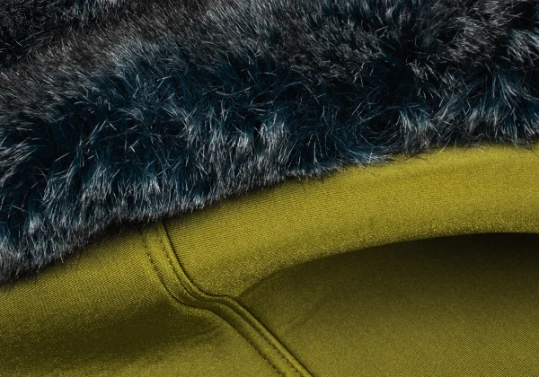 Jean Paul GAULTIER FEMME Nylon Blend Bonded Faux Fur Velcro Jacket K-175917_013