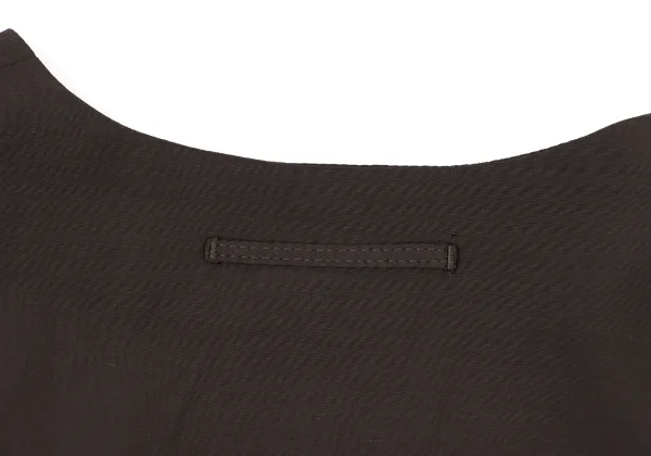 Jean Paul GAULTIER FEMME Rayon Cotton Switching Hem Design Collarless Blouse K-175921_012