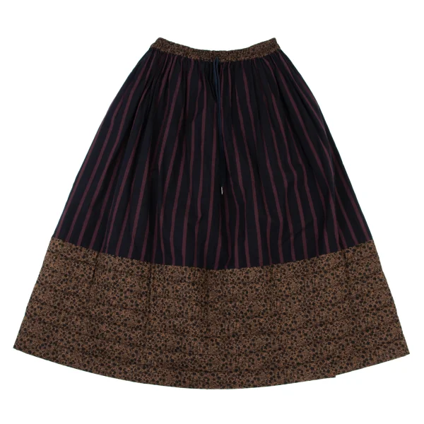 Vivienne Westwood Red Label Padded Hem Floral Switching Stripe Skirt K-175930_002