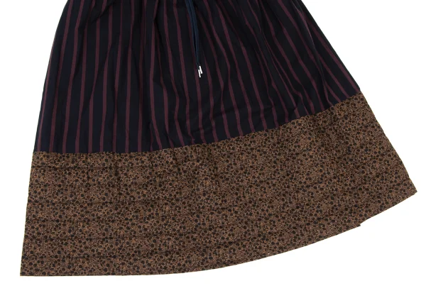 Vivienne Westwood Red Label Padded Hem Floral Switching Stripe Skirt K-175930_007