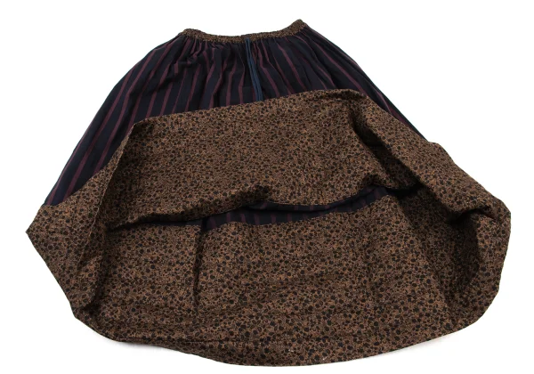 Vivienne Westwood Red Label Padded Hem Floral Switching Stripe Skirt K-175930_009