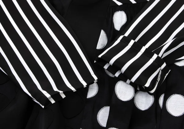 gomme Dot Jacquard Switching Dress K-175931_006