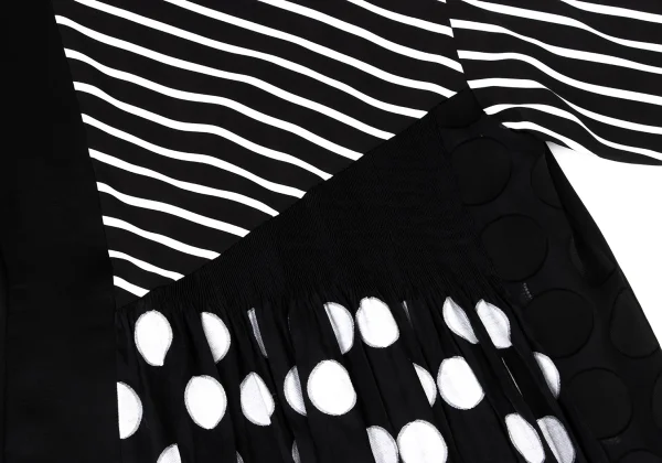 gomme Dot Jacquard Switching Dress K-175931_007