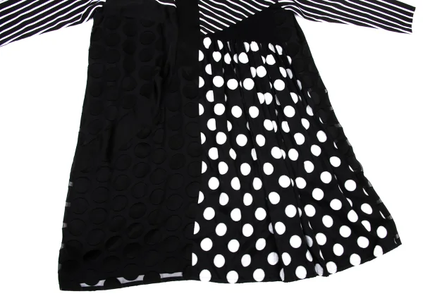 gomme Dot Jacquard Switching Dress K-175931_008