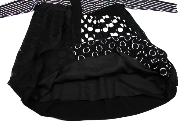 gomme Dot Jacquard Switching Dress K-175931_010