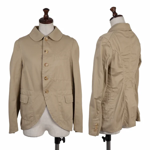 COMME des GARCONS Cotton Round Collar Jacket Beige XS K-175932_001