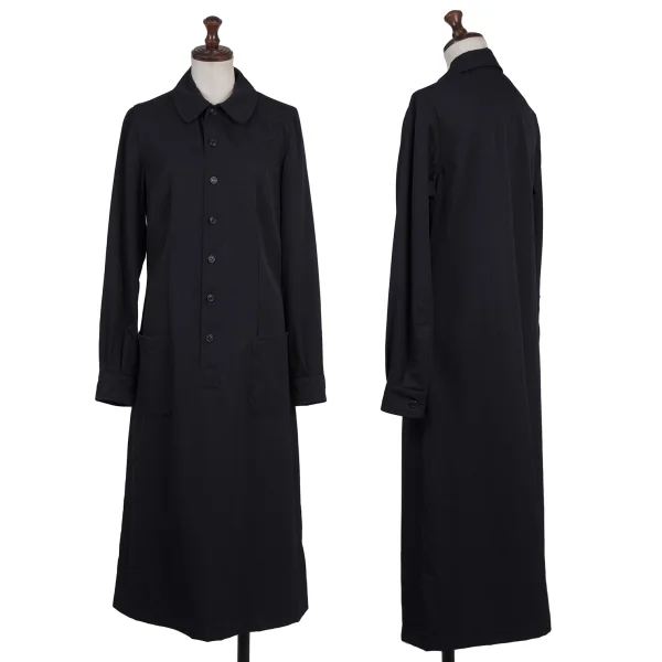 COMME des GARCONS Wool Gaba Pullover Shirt Dress Navy S K-175933_001
