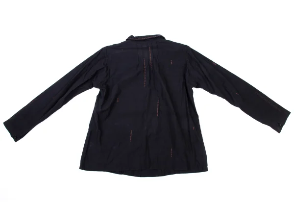 ISSEY MIYAKE HaaT Zigzag Trim Embroidery Open Collar Shirt K-175934_014