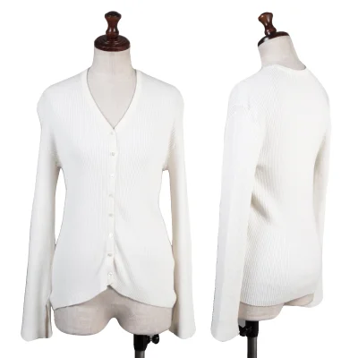 MACPHEE Cotton Rib Knit Cardigan