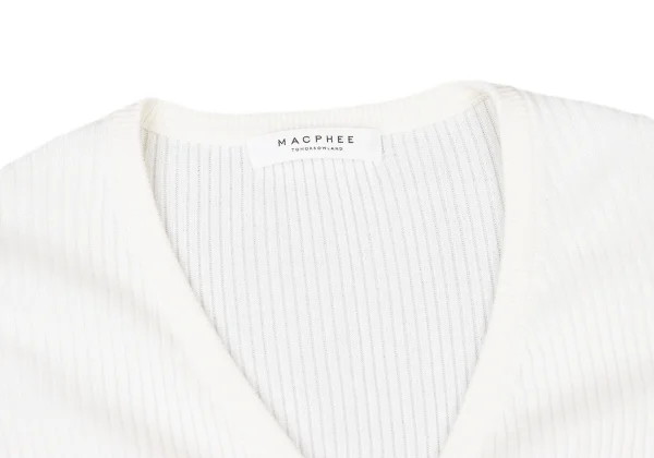 MACPHEE Cotton Rib Knit Cardigan K-175935_004