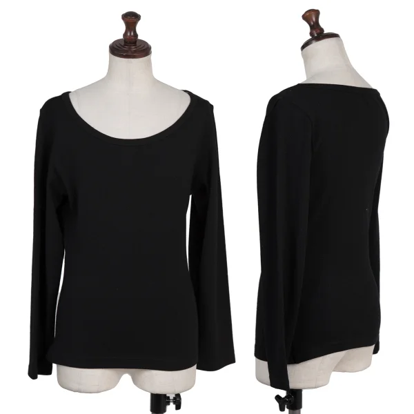 tricot COMME des GARCONS Wool Boat Neck Knit Top Black S-M K-175936_001