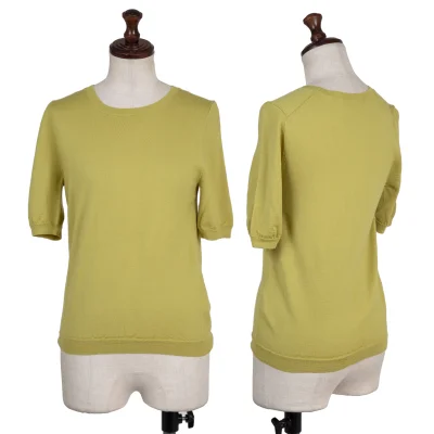 MACPHEE Short Sleeved Wool Knit Top