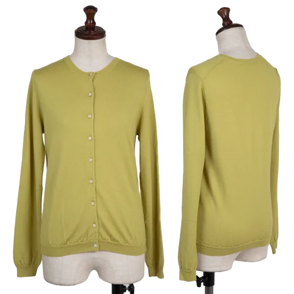 MACPHEE Wool Knit Cardigan Yellow,Green 1 K-175940_001