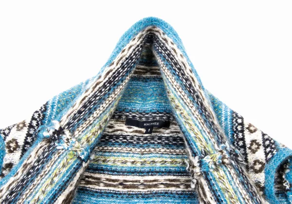 MACPHEE Wool Blend Striped Jacquard Knit Vest K-175941_004