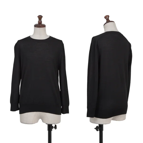 COMME des GARCONS Wool 3/4 sleeve Knit Sweater  Black M K-175945_001