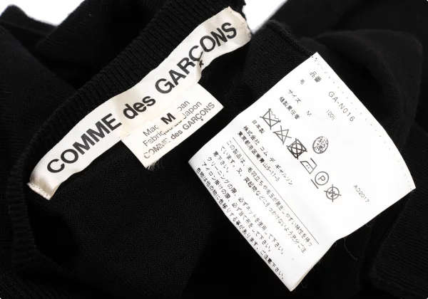 COMME des GARCONS Wool 3/4 sleeve Knit Sweater  K-175945_013