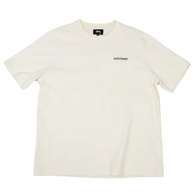 STUSSY Logo Embroidery Pocket T-shirt