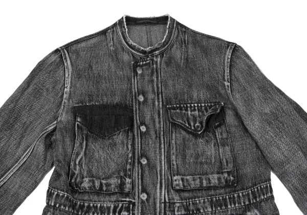 Y's Cotton Linen Band-Collar Denim Blouson K-175954_003