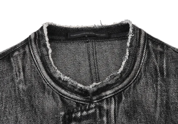 Y's Cotton Linen Band-Collar Denim Blouson K-175954_004