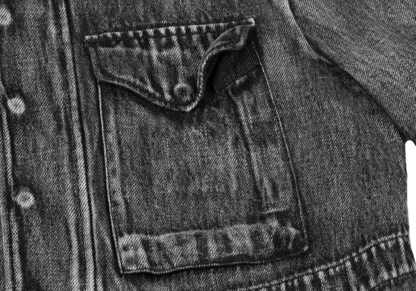Y's Cotton Linen Band-Collar Denim Blouson K-175954_008