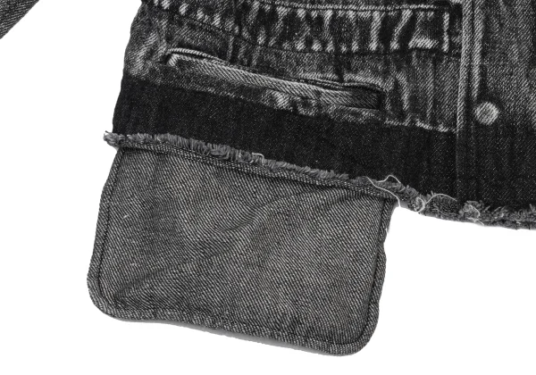 Y's Cotton Linen Band-Collar Denim Blouson K-175954_010