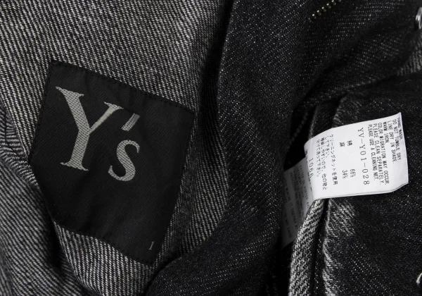Y's Cotton Linen Band-Collar Denim Blouson K-175954_017