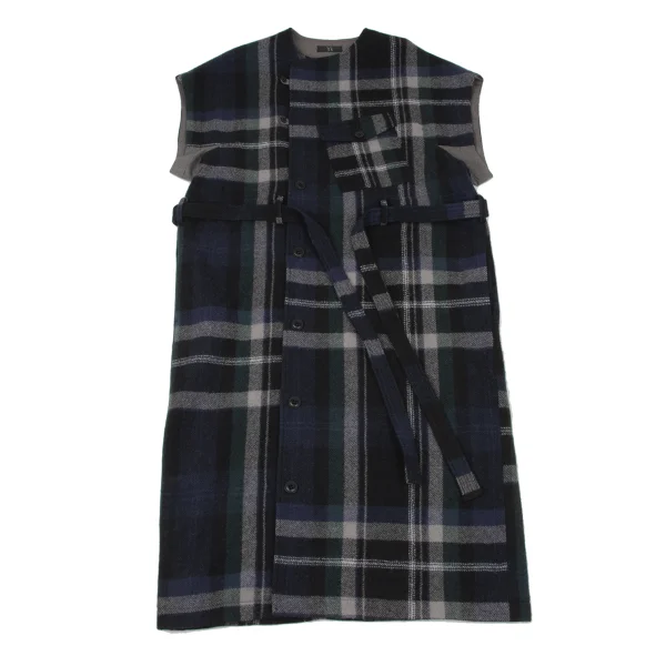 Y's Wool Blend Check Flannel Dress K-175956_002