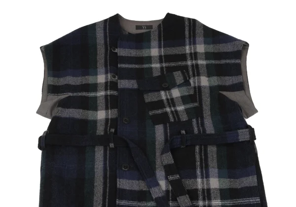 Y's Wool Blend Check Flannel Dress K-175956_003